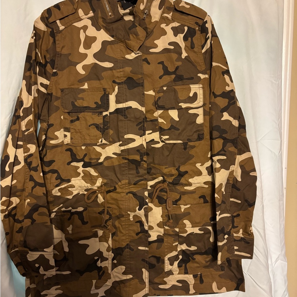 Love Tree Brown Camouflage Military Jacket